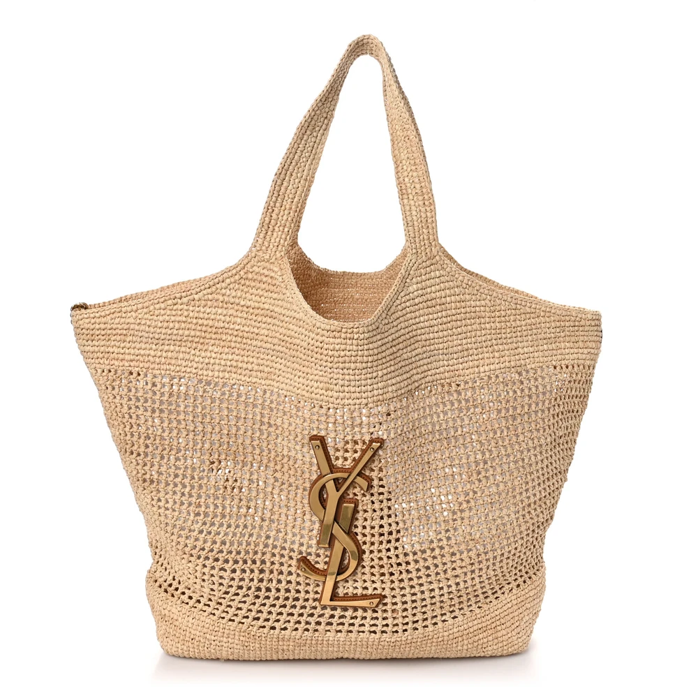 Lushentic Grade Handbags - Large Icare Maxi Tote in Natural Raffia