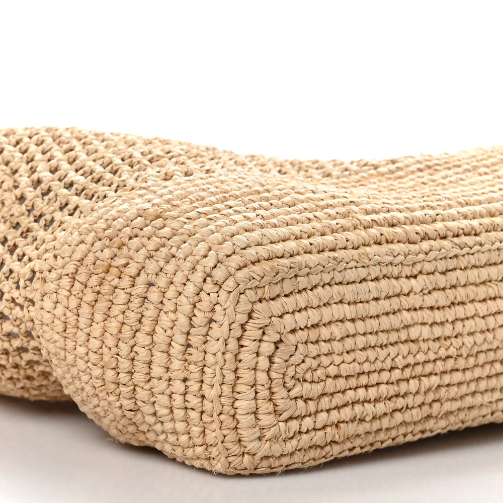 Lushentic Grade Handbags - Large Icare Maxi Tote in Natural Raffia - Image 5