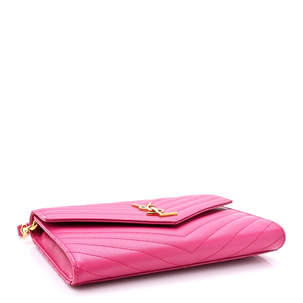 Lushentic Grade Replica Bags - Fuchsia Chevron Envelope Clutch - Image 6