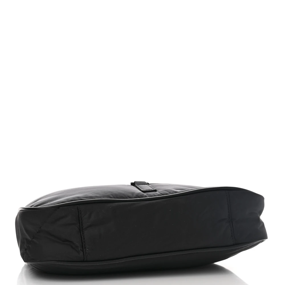 Lushentic Quality Medium Le 5 à 7 Hobo Black Econyl Nylon Black Hardware - Image 6