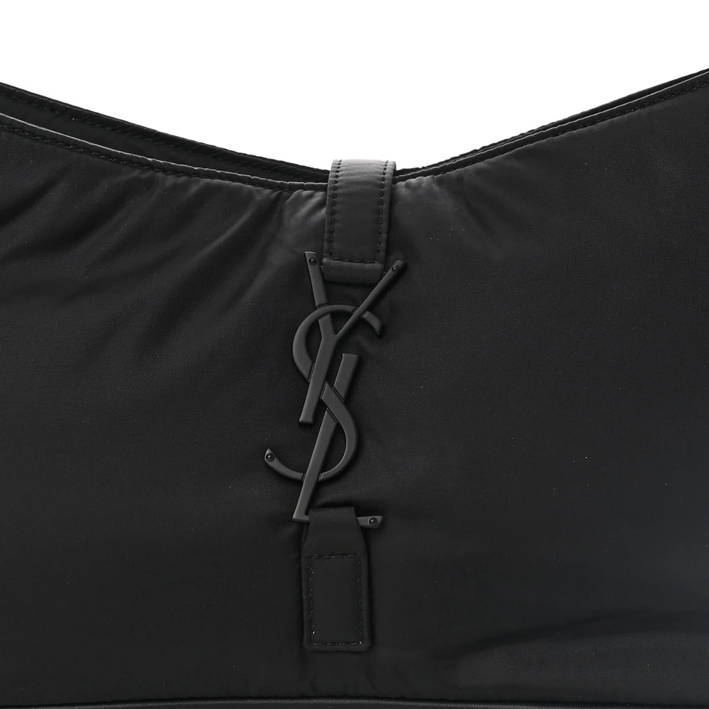 Lushentic Quality Medium Le 5 à 7 Hobo Black Econyl Nylon Black Hardware - Image 8