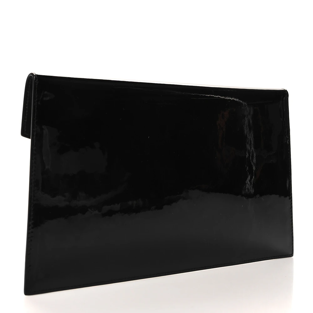 Lushentic Replica Medium Uptown Clutch in Black Patent Leather - Image 3