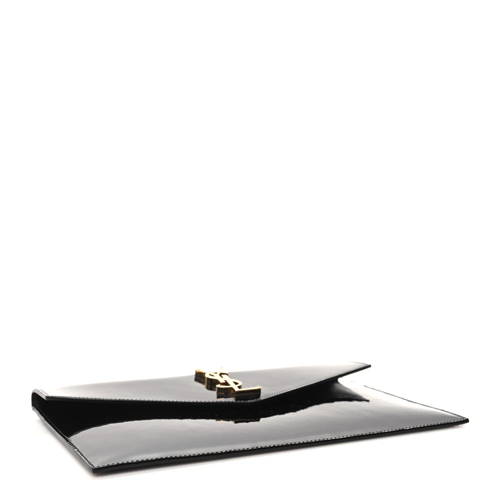 Lushentic Replica Medium Uptown Clutch in Black Patent Leather - Image 6