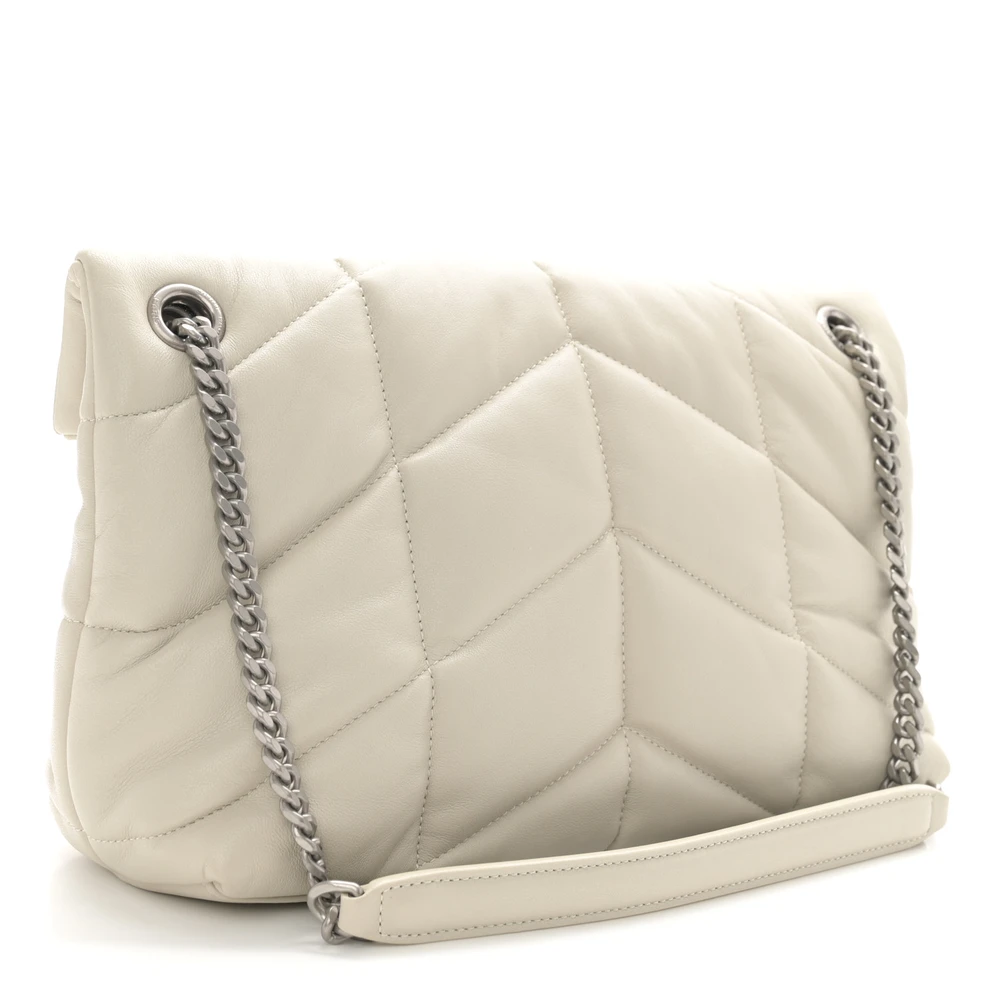 Buy Lushentic Grade Bags Mini Loulou Chain Satchel Crema Soft Quilted - Image 3