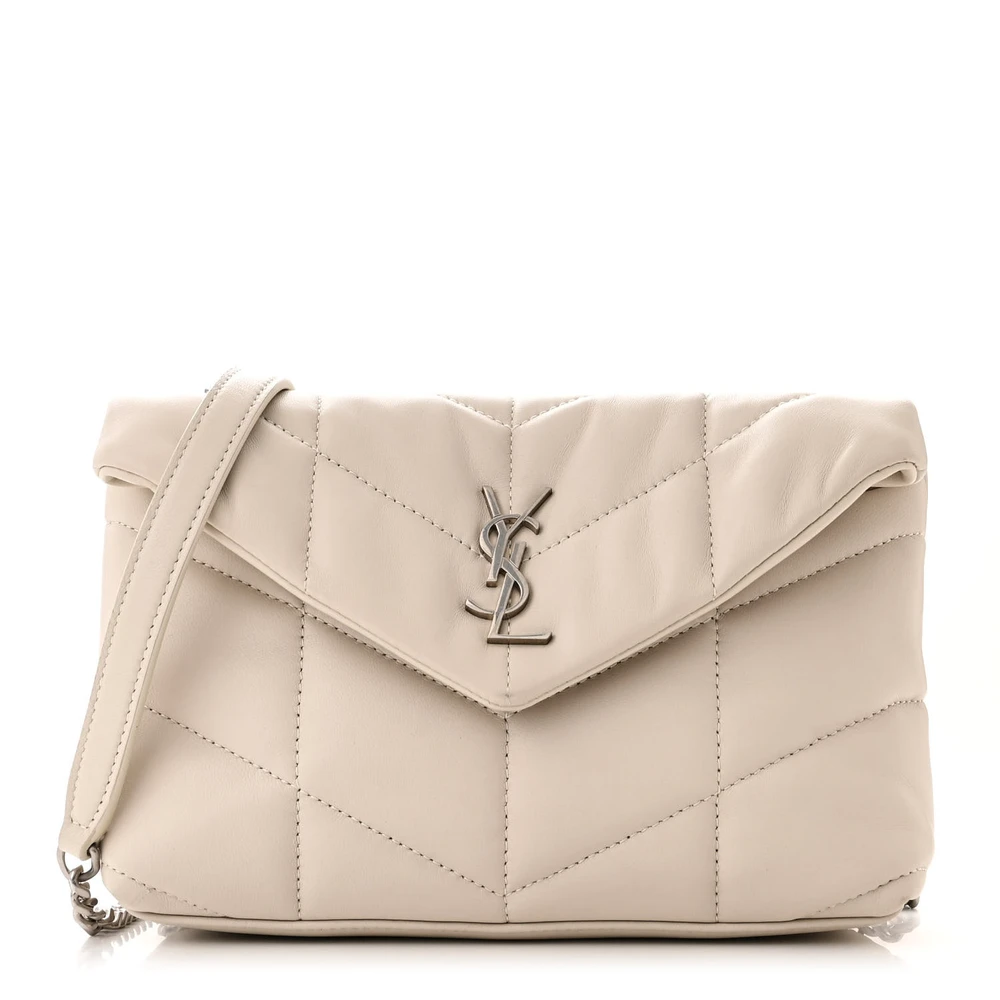 Lushentic Replica Mini Loulou Chain Satchel in Crema Soft Lambskin
