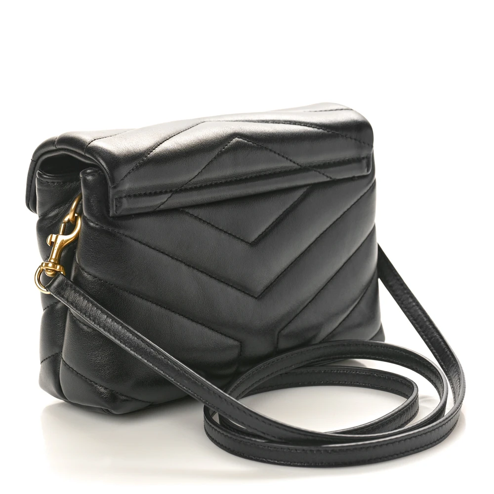Buy Lushentic Mini Loulou Crossbody Bag in Black Quilted Leather - Image 3