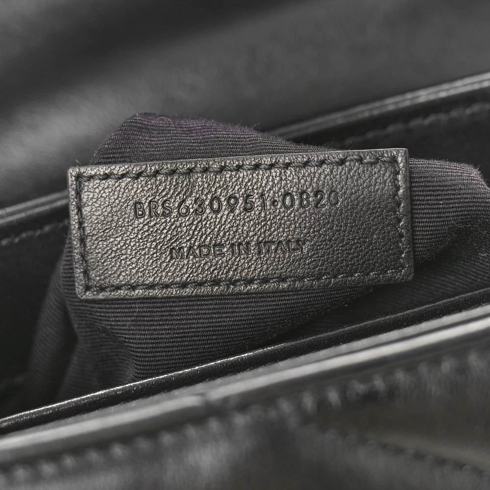 Buy Lushentic Mini Loulou Crossbody Bag in Black Quilted Leather - Image 10