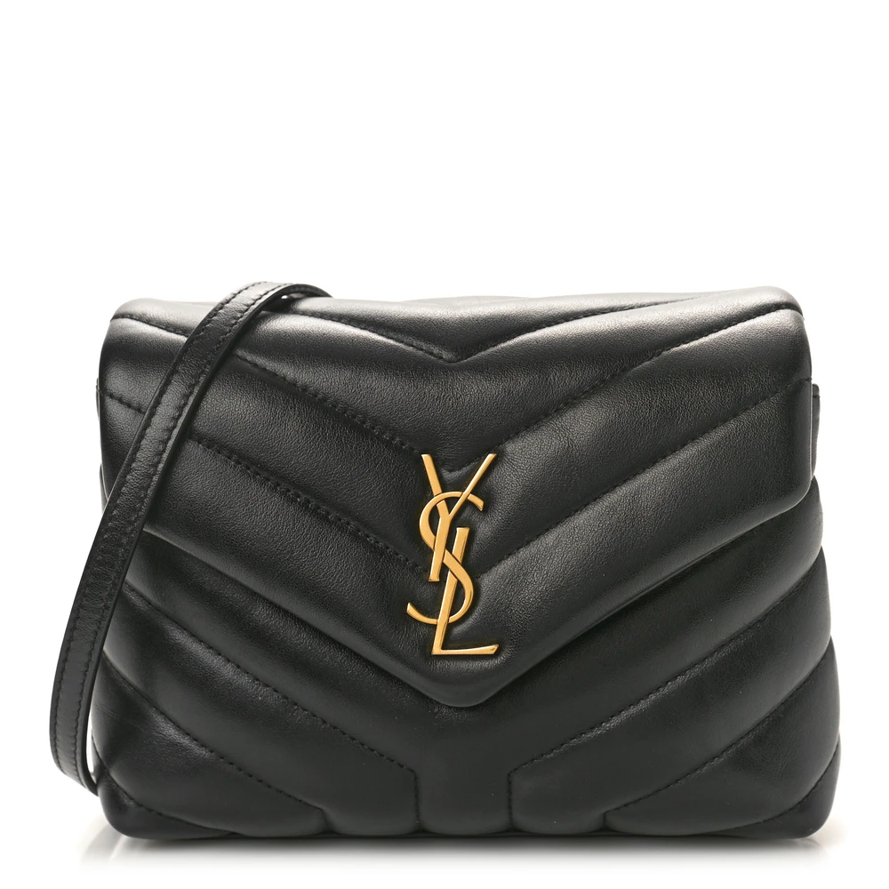 Buy Lushentic Mini Loulou Crossbody Bag in Black Quilted Leather