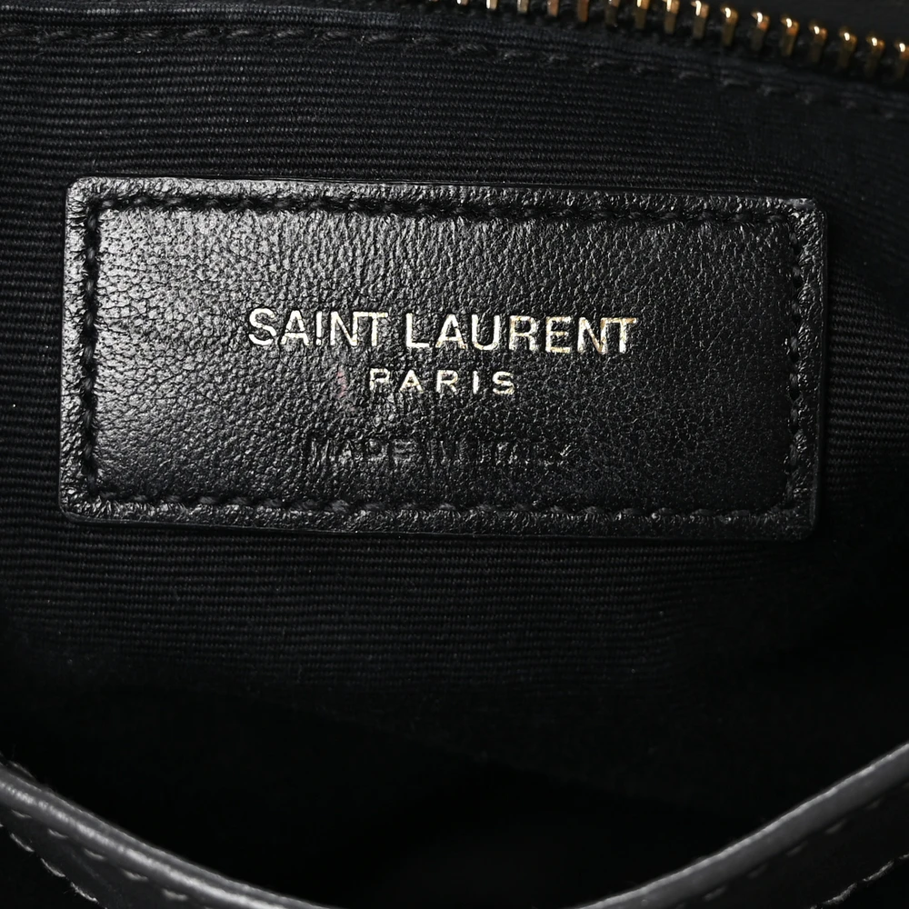 Lushentic Mini Loulou Crossbody Bag - Quilted Monogram & Gold Charm - Image 2