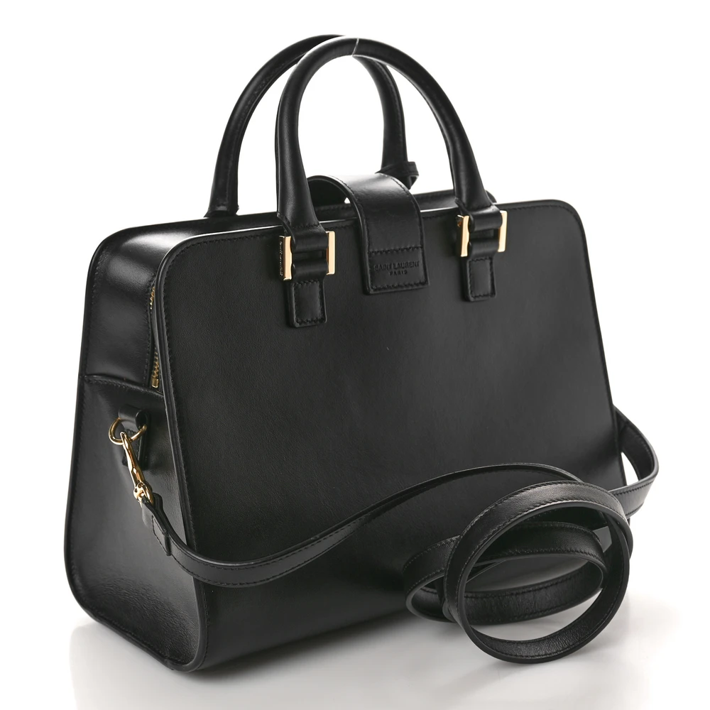 Lushentic Bag Small Cabas in Black Monogram Calfskin Leather - Image 3