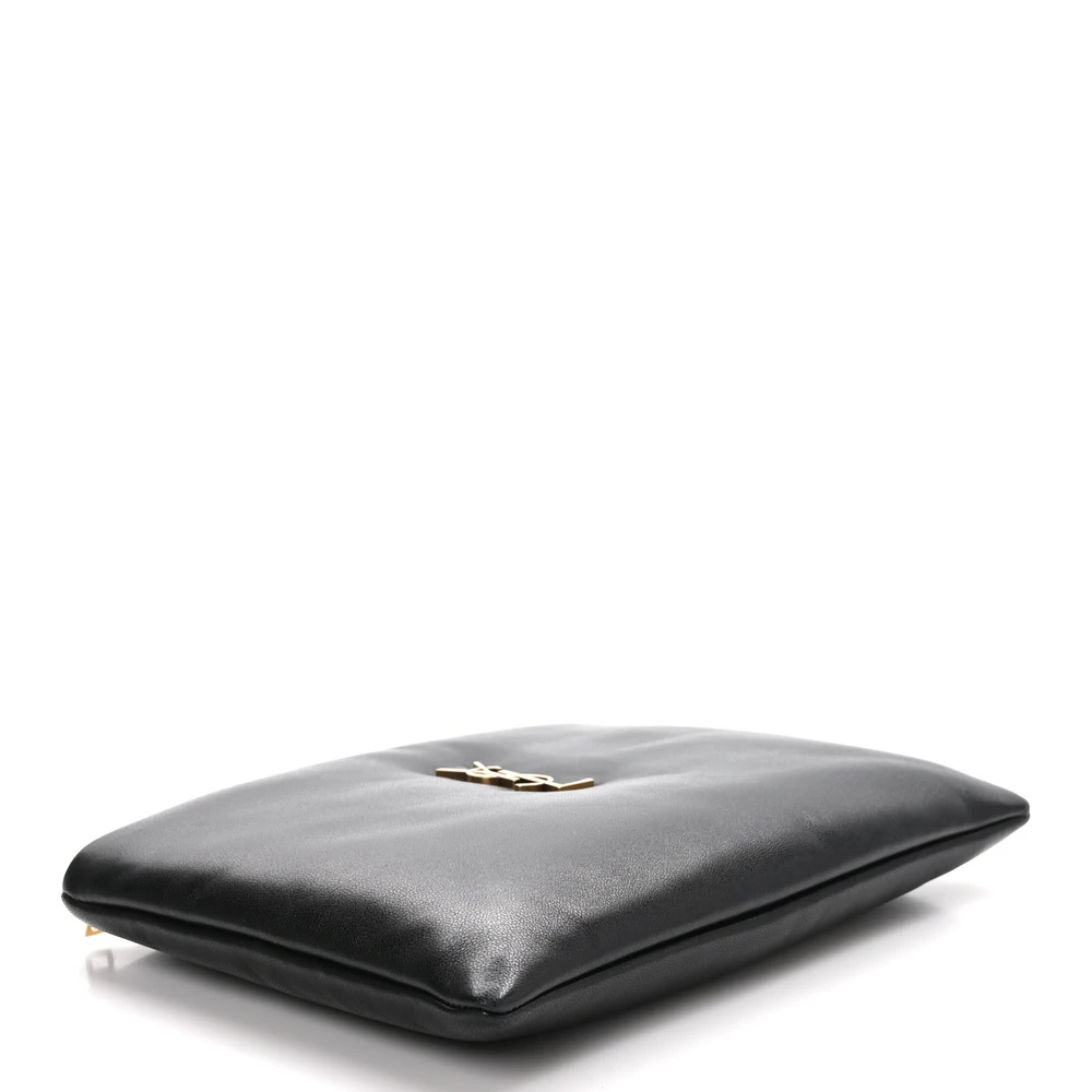 Lushentic Small Calypso Pouch - Black Lambskin & Gold Hardware - Image 3