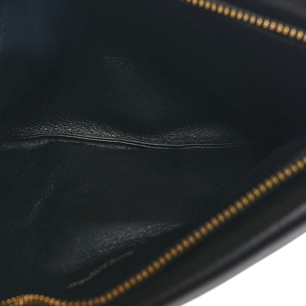 Lushentic Small Calypso Pouch - Black Lambskin & Gold Hardware - Image 4