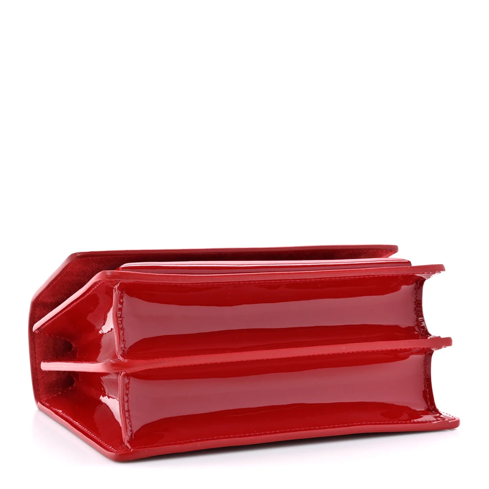 Lushentic Handbag - Small Monogram Sunset Red Patent Leather - Image 5