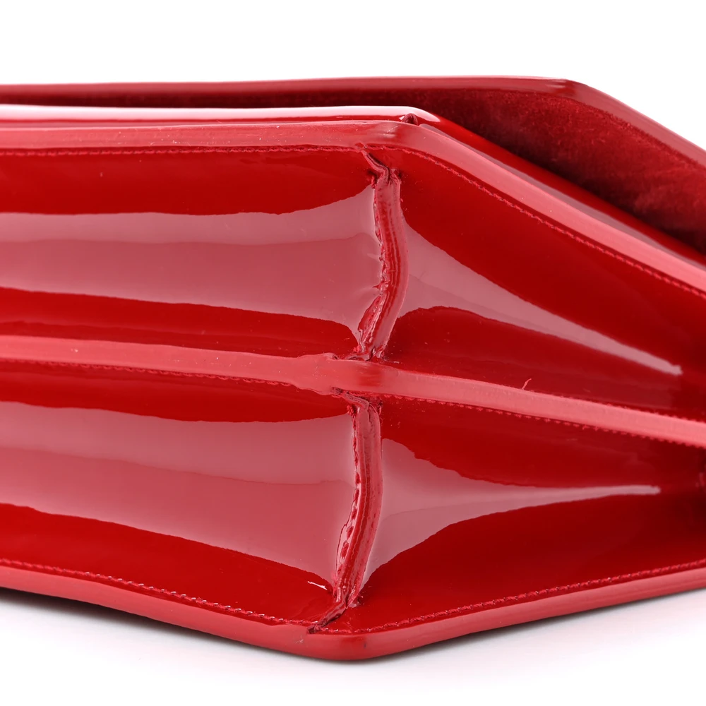 Lushentic Handbag - Small Monogram Sunset Red Patent Leather - Image 4