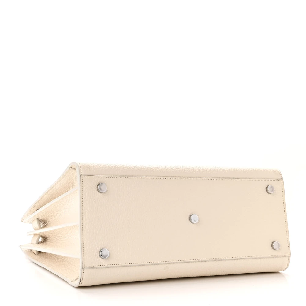 Lushentic Handbag Small Sac de Jour Dove White Grained Calfskin Leather - Image 6
