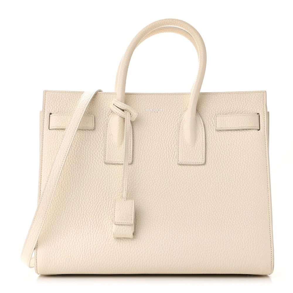 Lushentic Handbag Small Sac de Jour Dove White Grained Calfskin Leather