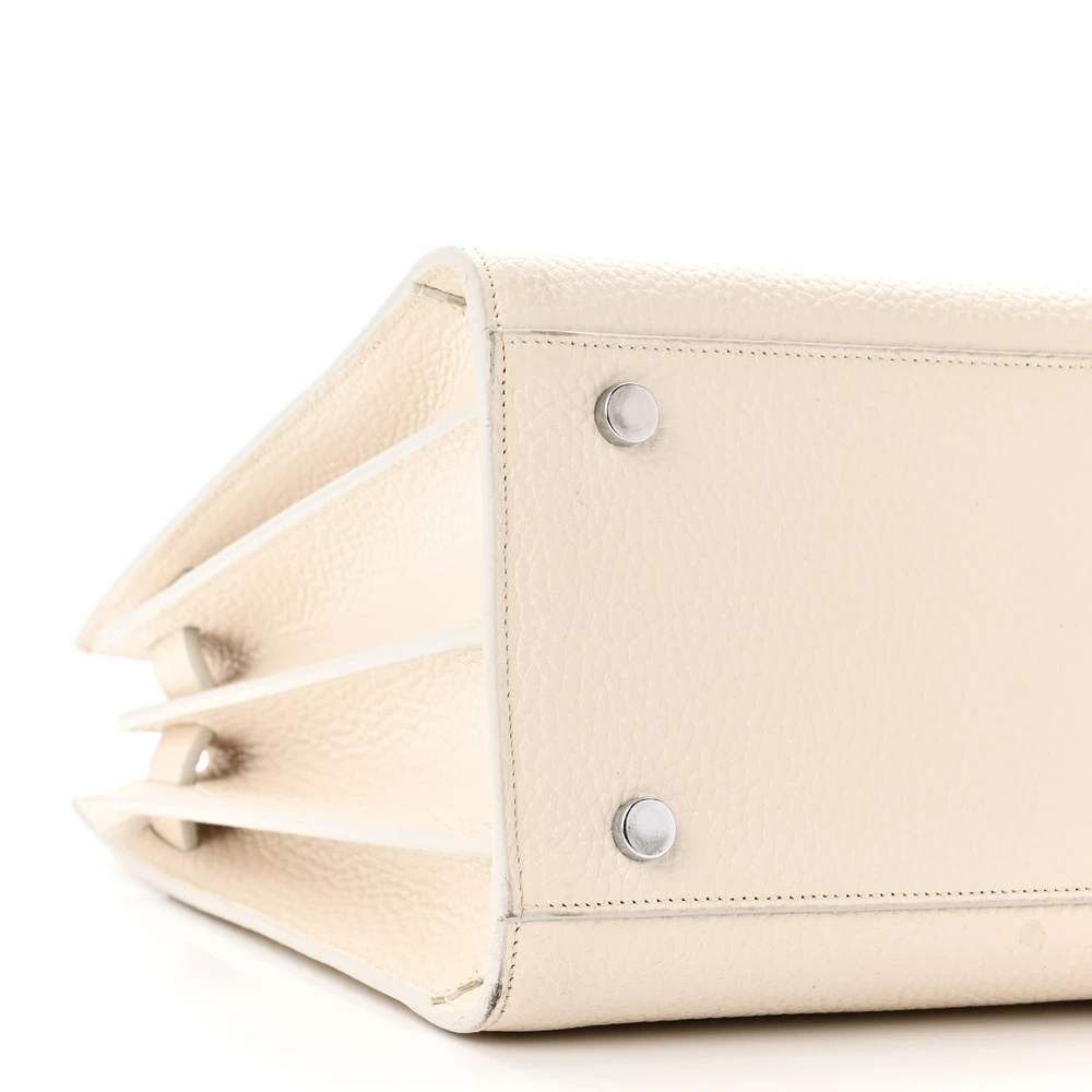 Lushentic Handbag Small Sac de Jour Dove White Grained Calfskin Leather - Image 4