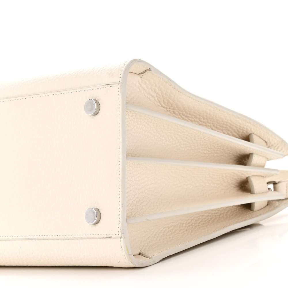 Lushentic Handbag Small Sac de Jour Dove White Grained Calfskin Leather - Image 5