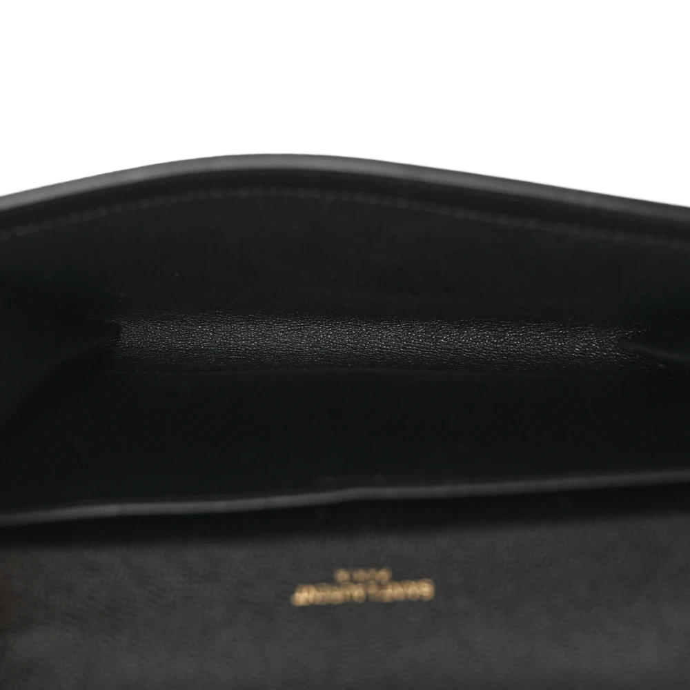 Lushentic Grade Bag - Small Uptown Chain Wallet in Black Grain Leather - Image 7