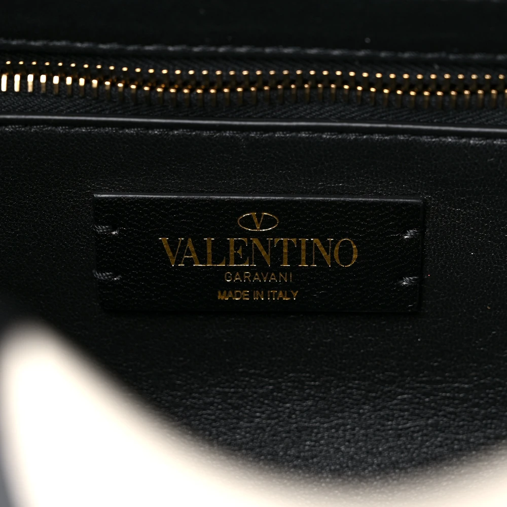 Lushentic Handbags Large Roman Stud Shoulder Bag in Ivory & Black - Image 2