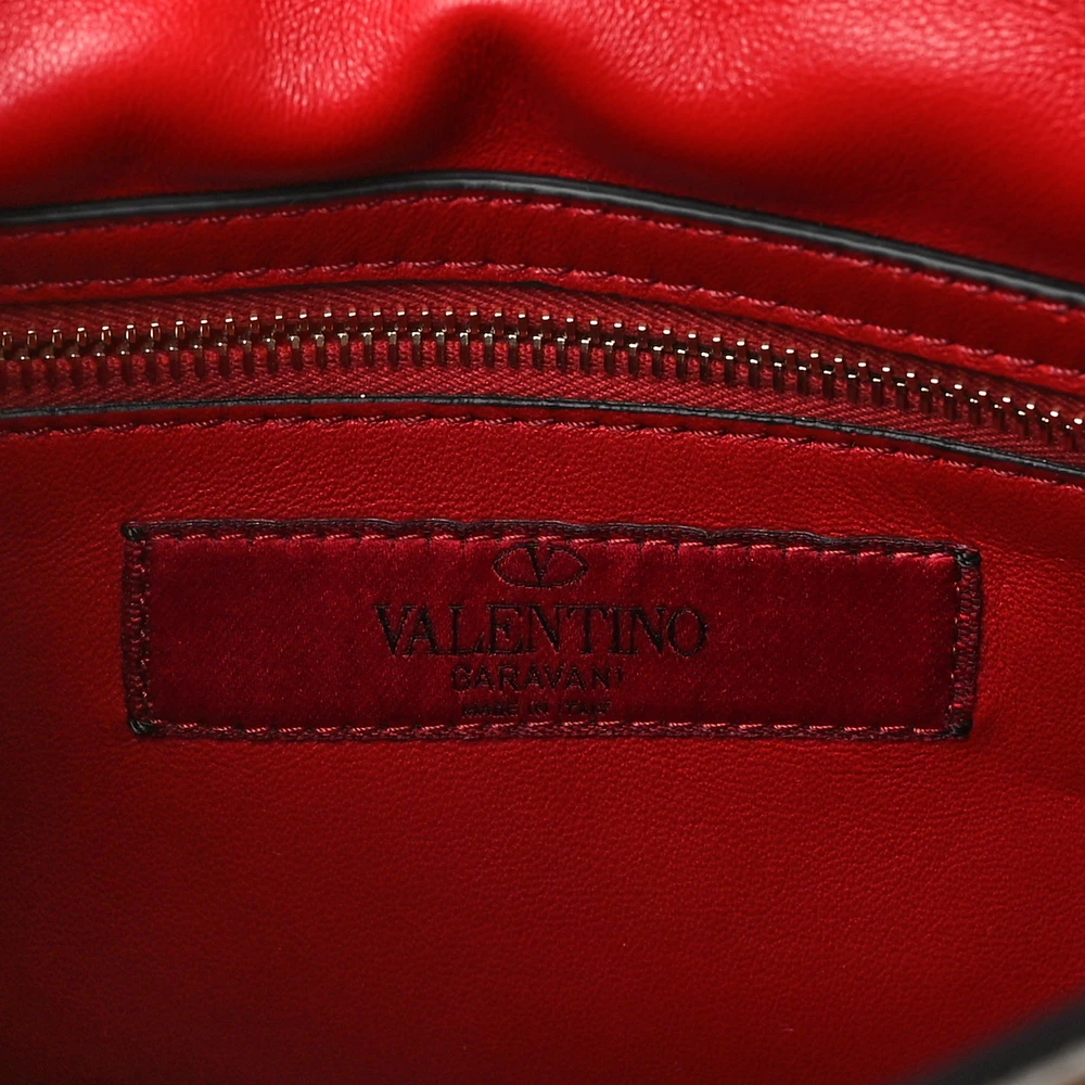 Lushentic Grade Replica Medium Rockstud Spike Shoulder Bag White Grey - Image 2