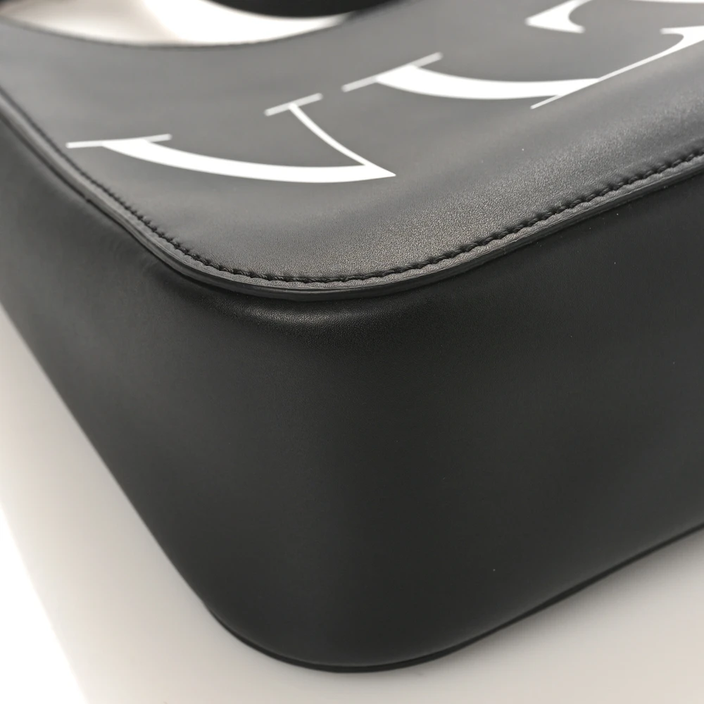 Lushentic Quality Bags Medium VLTN Print Shoulder Bag Black Calfskin Leather - Image 4