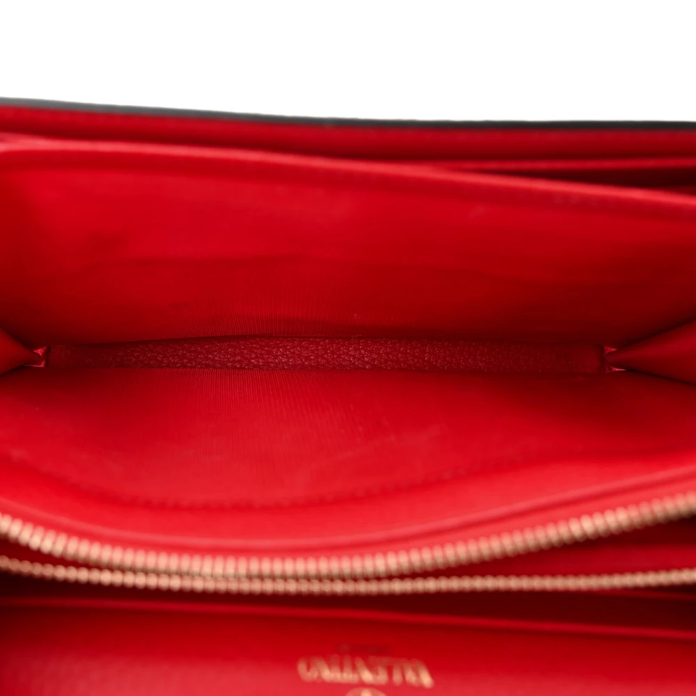 Lushentic Mini Rockstud Envelope Wallet in Rosso Valentino Leather - Image 7