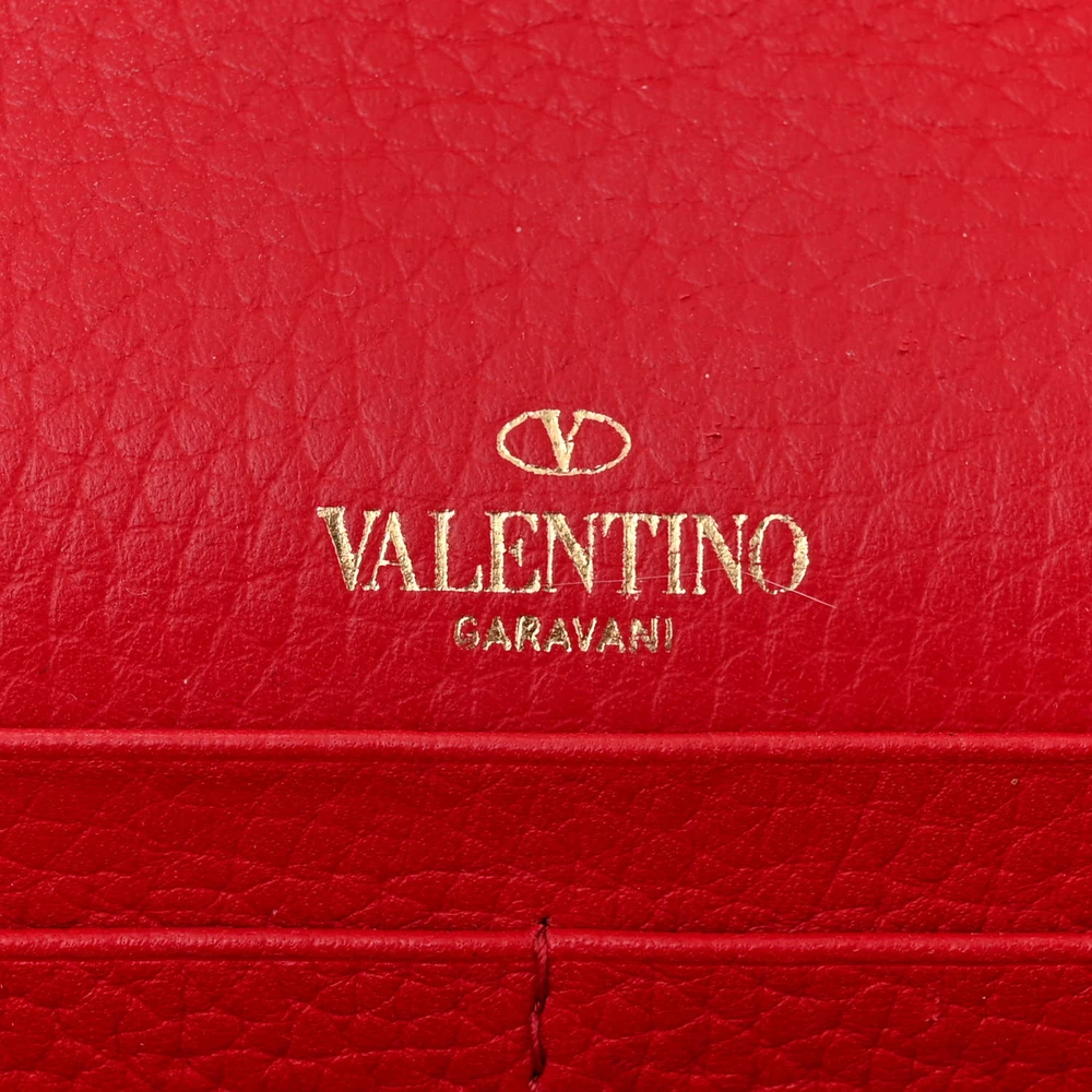 Lushentic Mini Rockstud Envelope Wallet in Rosso Valentino Leather - Image 2