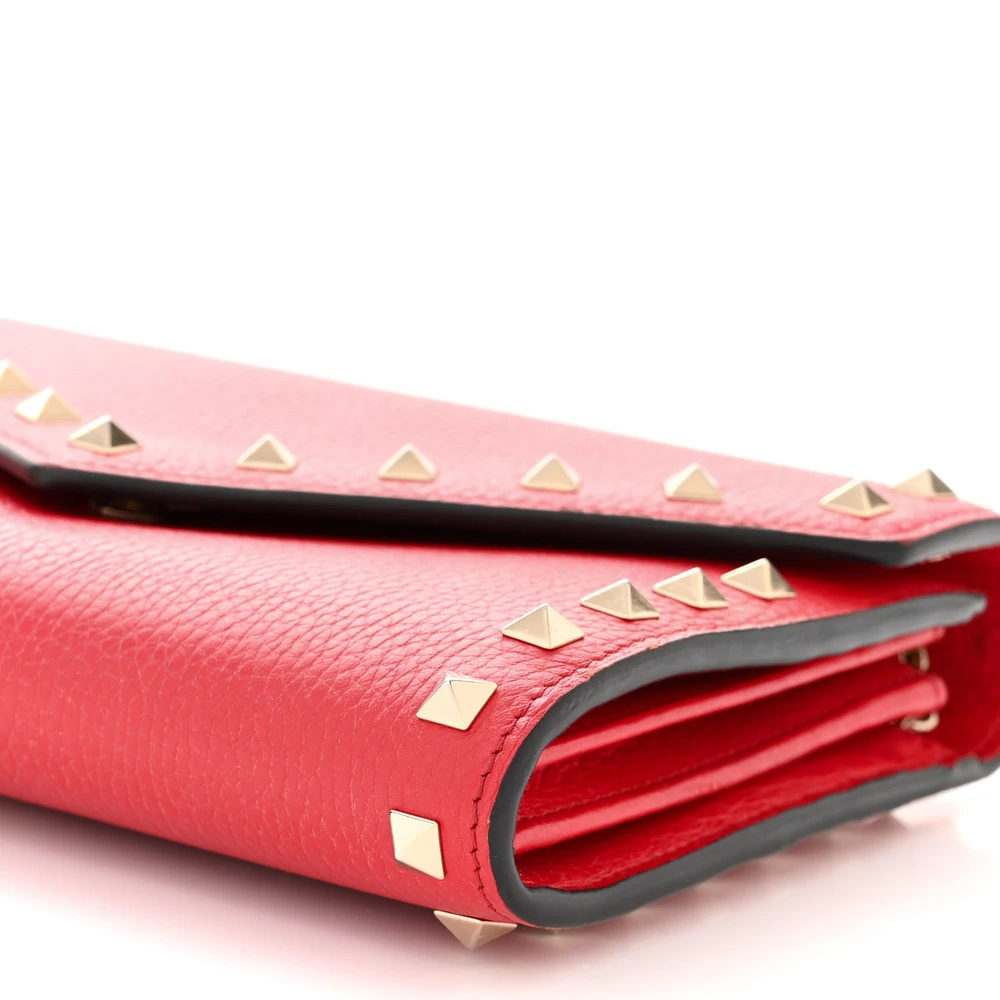 Lushentic Mini Rockstud Envelope Wallet in Rosso Valentino Leather - Image 5