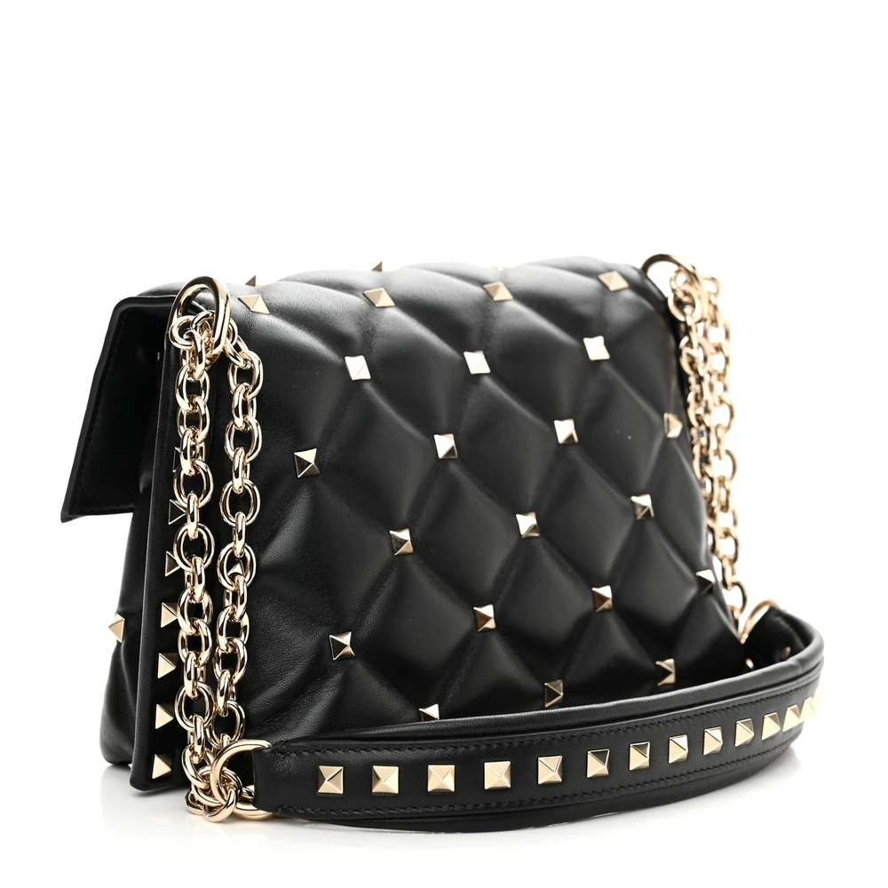 Lushentic Grade Bag: Small Candystud Crossbody in Black Nappa Leather - Image 3