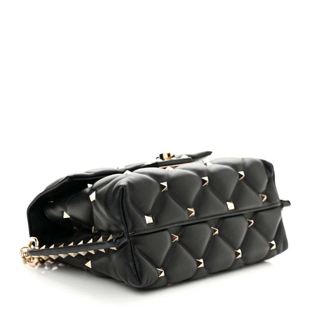 Lushentic Grade Bag: Small Candystud Crossbody in Black Nappa Leather - Image 6