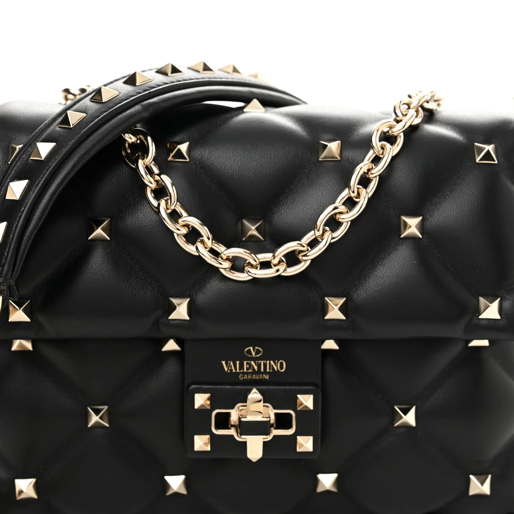 Lushentic Grade Bag: Small Candystud Crossbody in Black Nappa Leather - Image 10