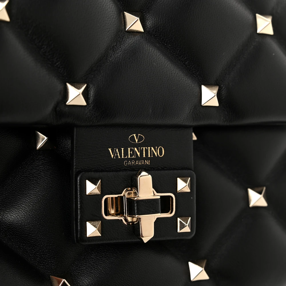Lushentic Grade Bag: Small Candystud Crossbody in Black Nappa Leather - Image 8