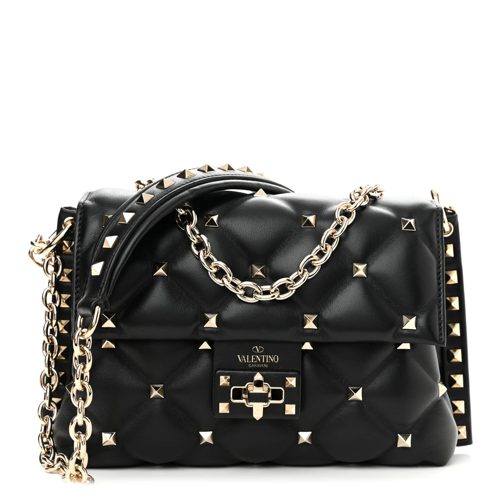 Lushentic Grade Bag: Small Candystud Crossbody in Black Nappa Leather
