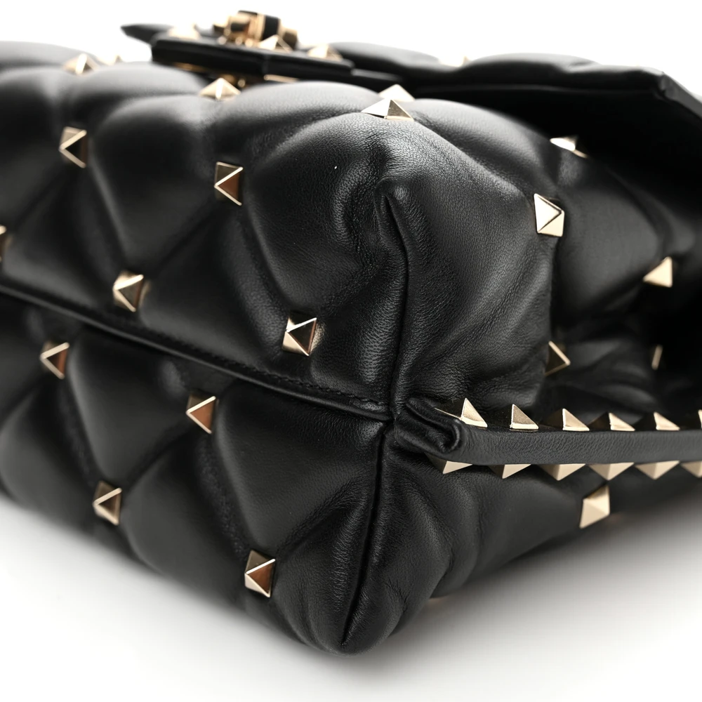Lushentic Grade Bag: Small Candystud Crossbody in Black Nappa Leather - Image 4