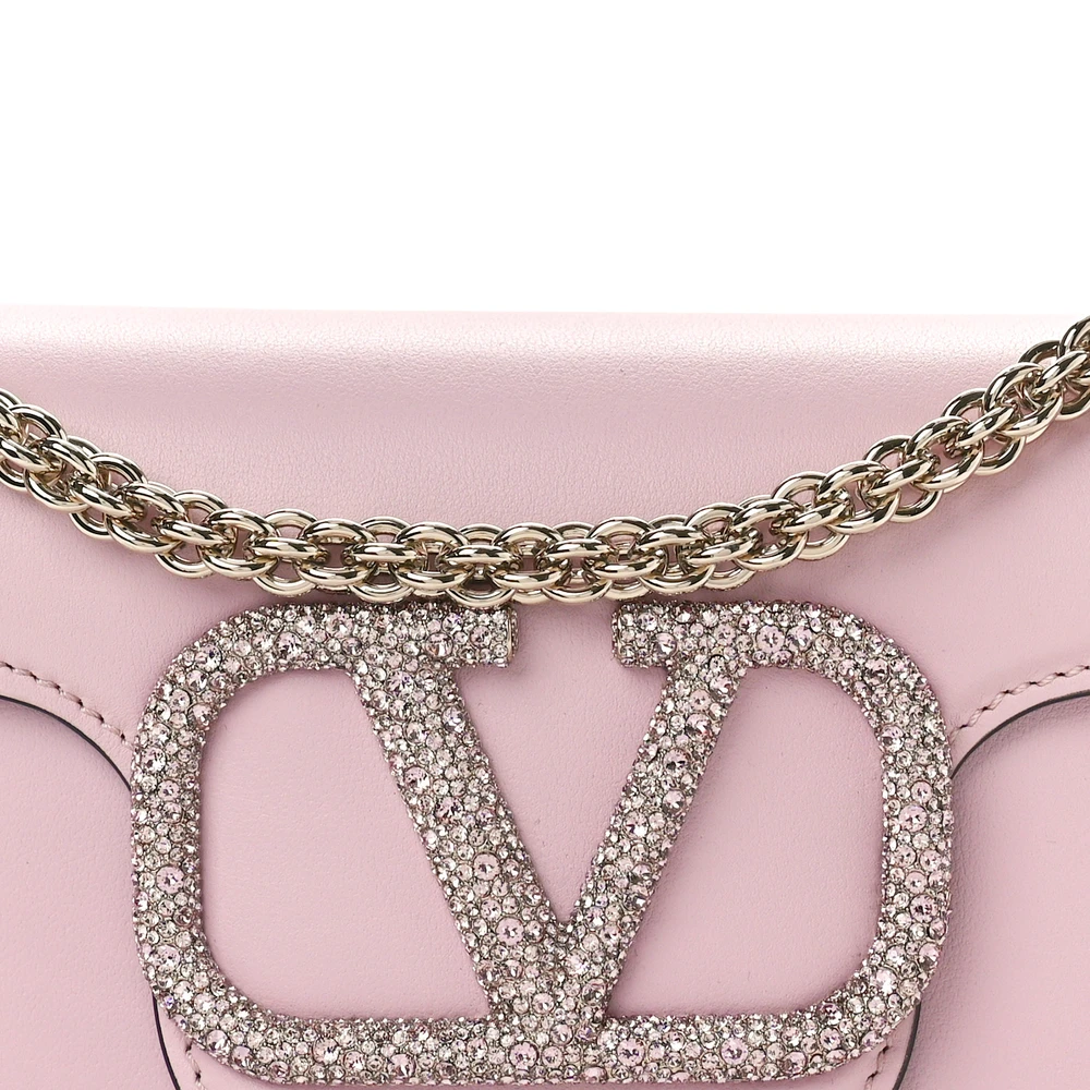 Lushentic Quality Handbags - Small Crystal VLogo Loco Shoulder Bag - Image 8