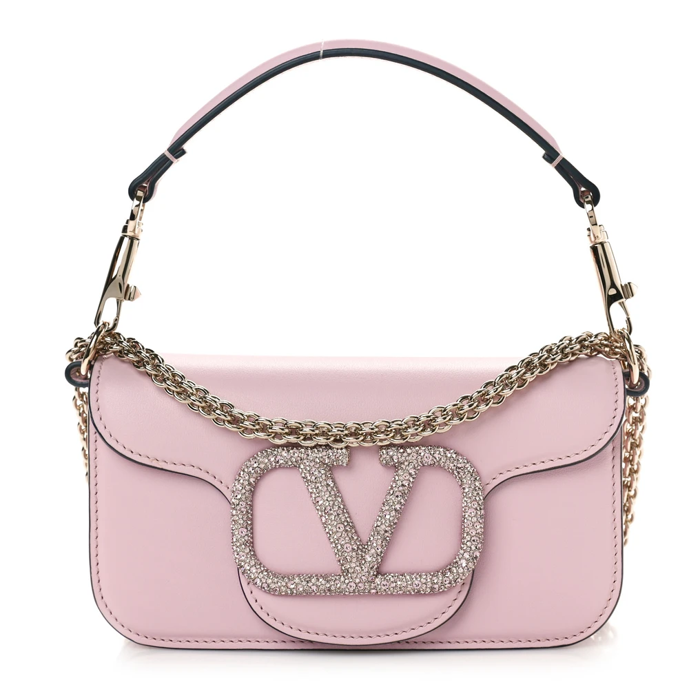 Lushentic Quality Handbags - Small Crystal VLogo Loco Shoulder Bag