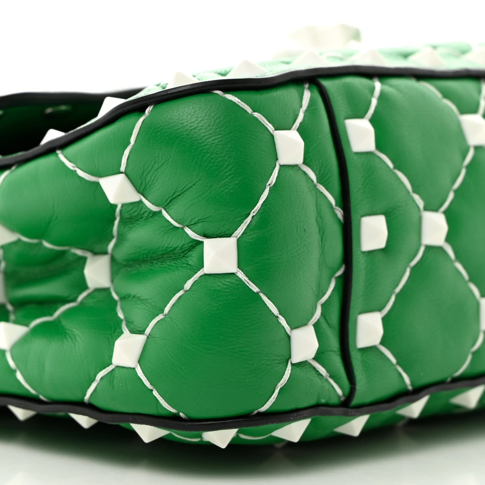Lushentic Quality Bags - Rockstud Spike Shoulder Bag in Peppermint Nappa - Image 4