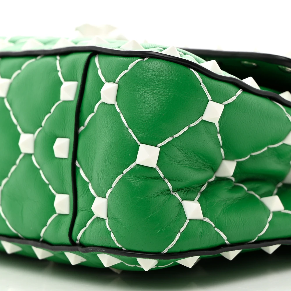 Lushentic Quality Bags - Rockstud Spike Shoulder Bag in Peppermint Nappa - Image 5