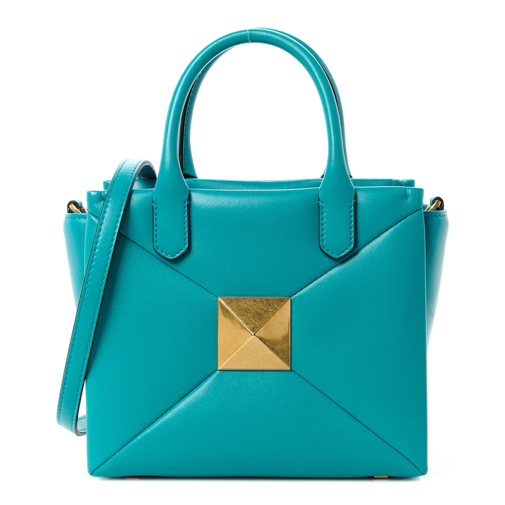 Lushentic Handbags: Small One Stud Handbag in Marine Green Nappa Leather
