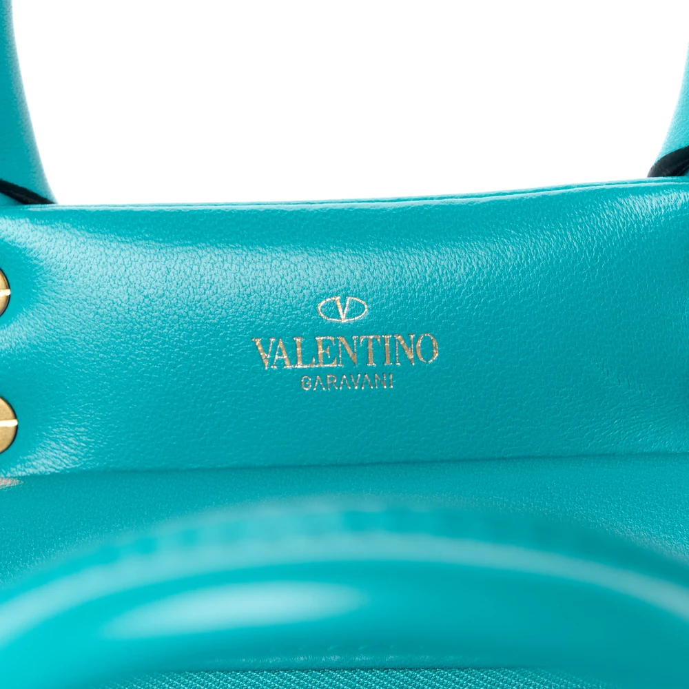 Lushentic Handbags: Small One Stud Handbag in Marine Green Nappa Leather - Image 2