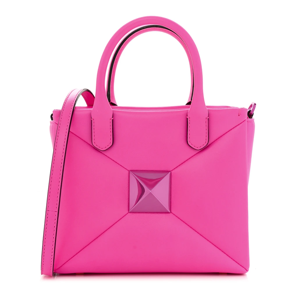 Lushentic Quality Handbags - Small One Stud Handbag in Pink Nappa Leather