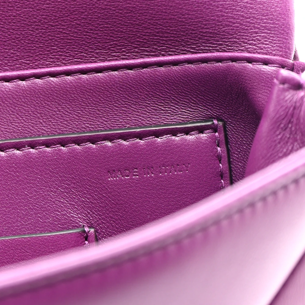 Lushentic Grade Small One Stud Wristlet Clutch Bag in Prune Nappa Leather - Image 5