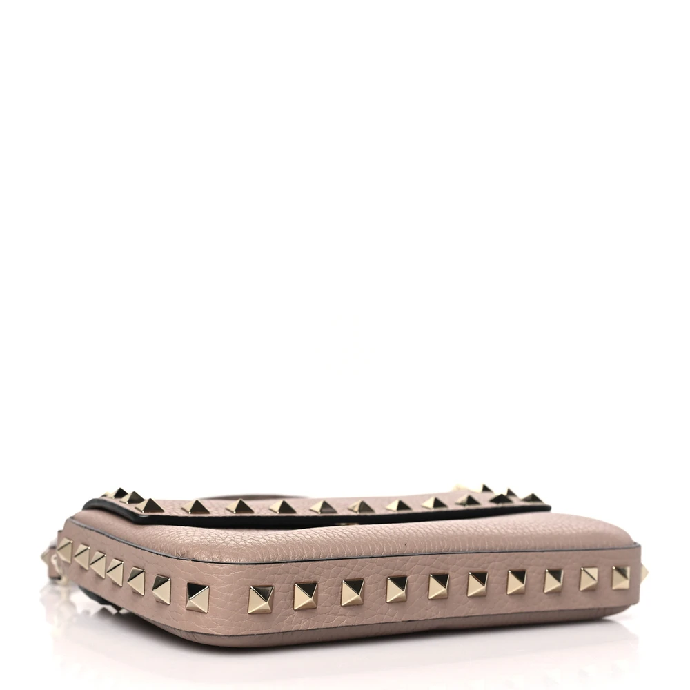 Lushentic Replica Small Rockstud Crossbody Pouch Poudre Leather - Image 6