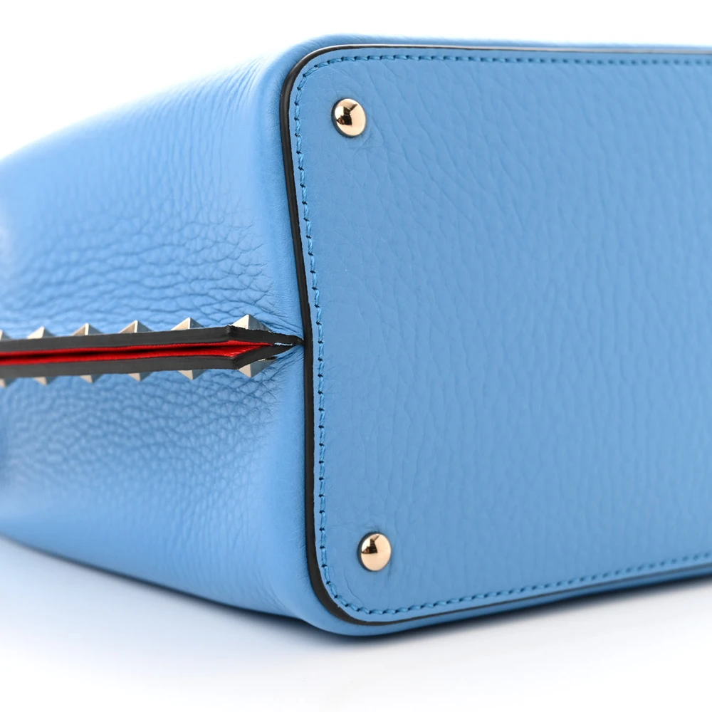 Lushentic Designer Bags - Small Rockstud Crossbody Tote in Denim - Image 4