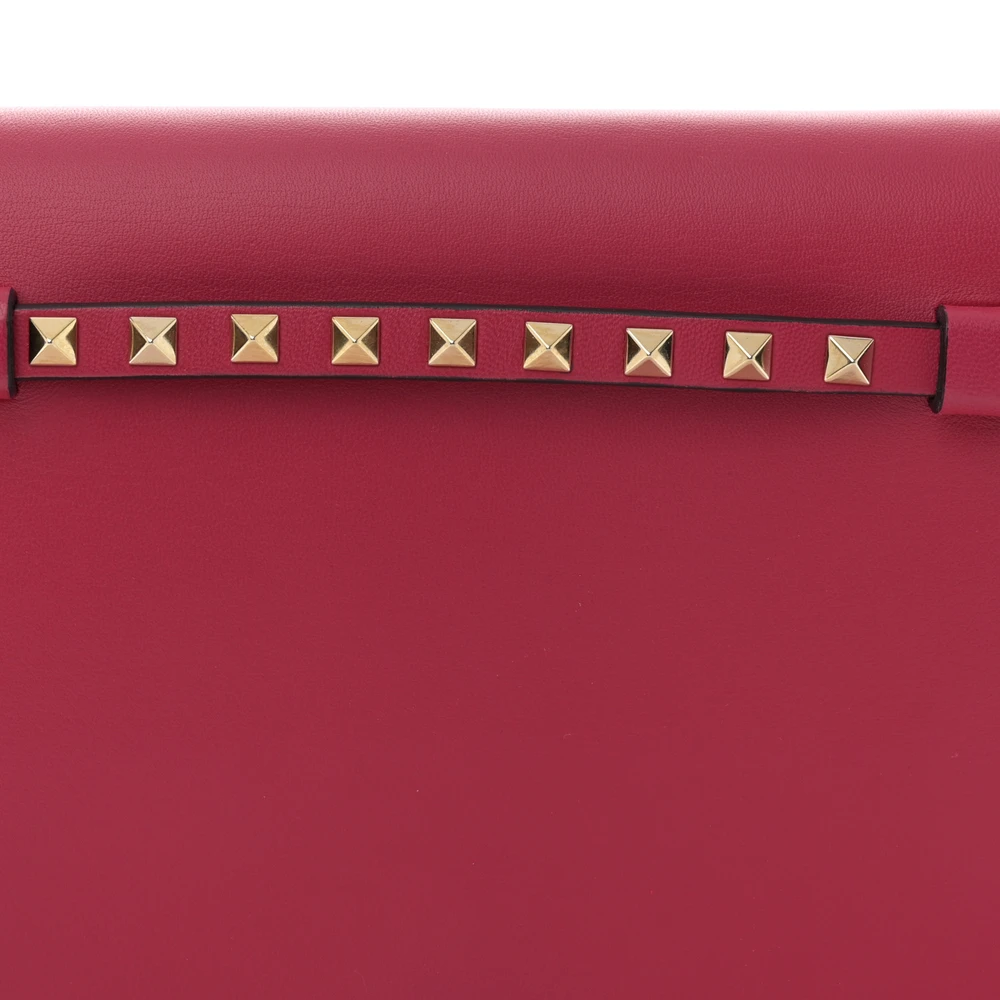 Lushentic Bags Small Rockstud Wristlet Clutch in Fuxia Nappa Leather - Image 10