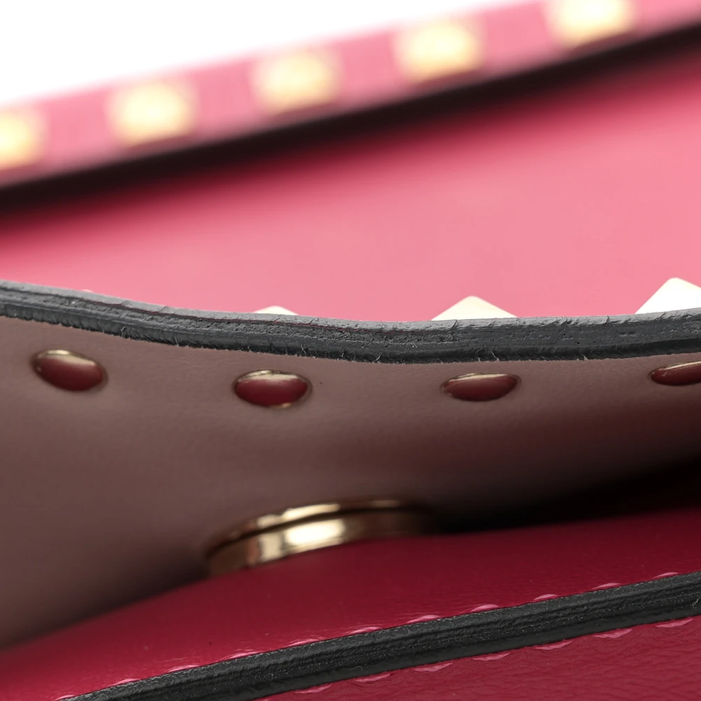 Lushentic Bags Small Rockstud Wristlet Clutch in Fuxia Nappa Leather - Image 9