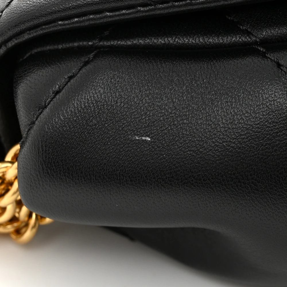 Lushentic Replica Handbags Small Roman Stud Shoulder Bag Black Nappa Leather Brass Hardware - Image 9