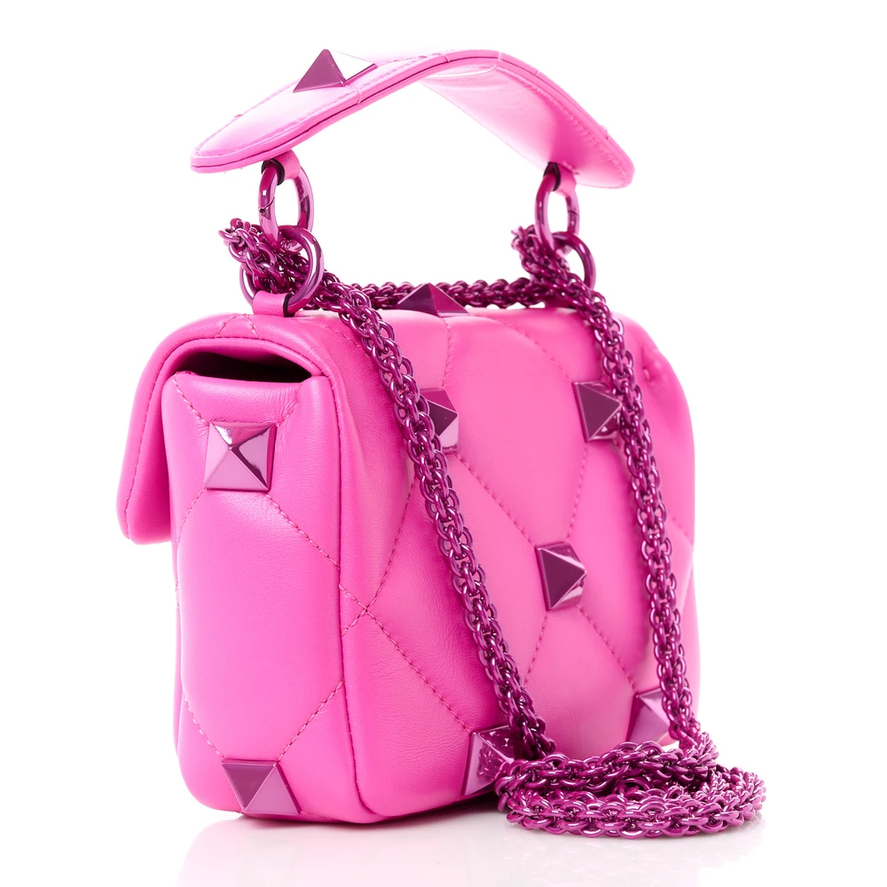 Lushentic Bags Review: Small Roman Stud Shoulder Bag in Pink - Image 3