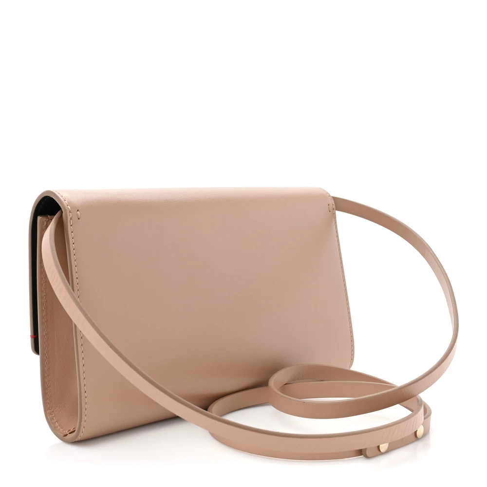 Lushentic Grade Handbags: Small Vcase Chain Wallet in Rose Cannelle Calfskin - Image 3